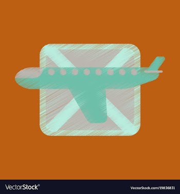 Flat icon in shading style airplanes flight banned vector image
