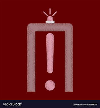 Flat icon in shading style airport people scanner vector image