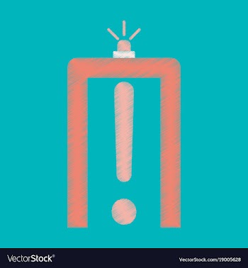 Flat icon in shading style airport people scanner vector image