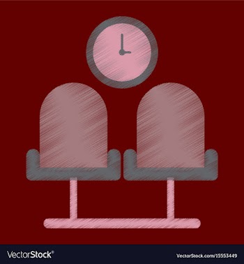 Flat icon in shading style airport waiting room vector image