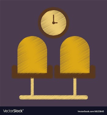 Flat icon in shading style airport waiting room vector image