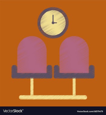 Flat icon in shading style airport waiting room vector image