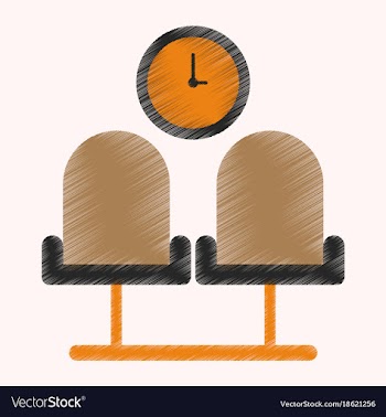 Flat icon in shading style airport waiting room vector image