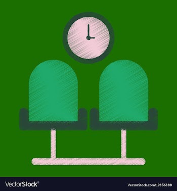 Flat icon in shading style airport waiting room vector image