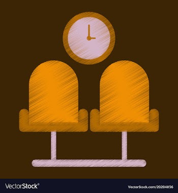 Flat icon in shading style airport waiting room vector image