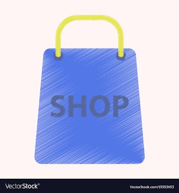 Flat icon in shading style basket shop vector image