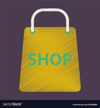 Flat icon in shading style basket shop vector image