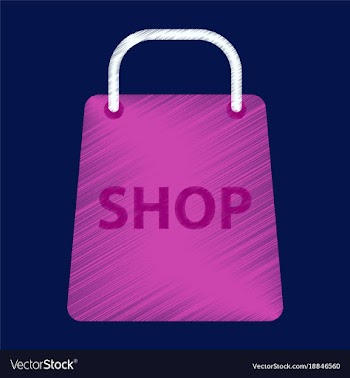 Flat icon in shading style basket shop vector image