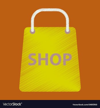 Flat icon in shading style basket shop vector image