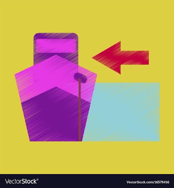 Flat icon in shading style cargo ship vector image