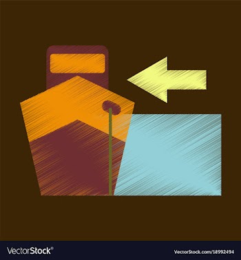 Flat icon in shading style cargo ship vector image
