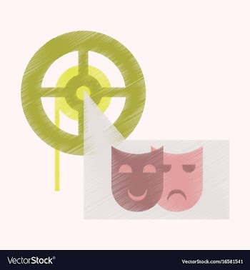 Flat icon in shading style film mask vector image