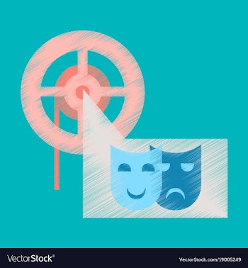 Flat icon in shading style film mask vector image