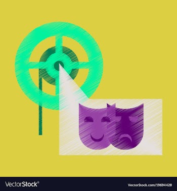 Flat icon in shading style film mask vector image