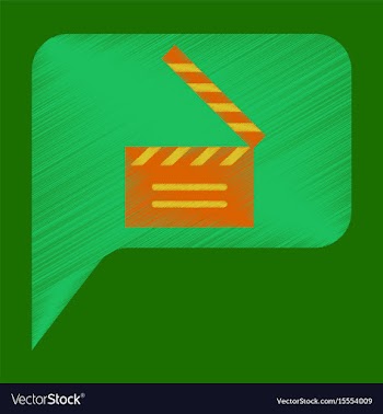Flat icon in shading style film slapstick vector image