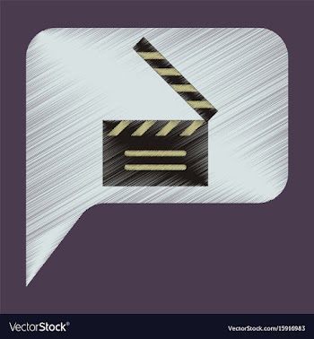 Flat icon in shading style film slapstick vector image