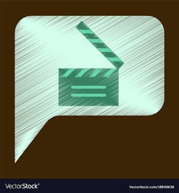 Flat icon in shading style film slapstick vector image