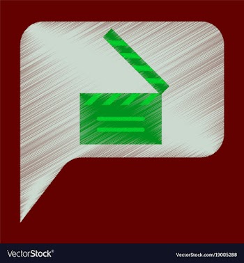 Flat icon in shading style film slapstick vector image