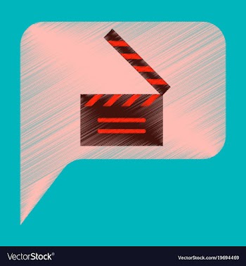 Flat icon in shading style film slapstick vector image