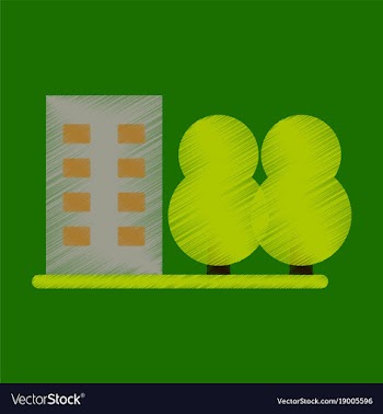 Flat icon in shading style multi-storey building vector image
