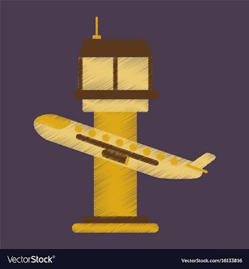 Flat icon in shading style plane takeoff airport vector image