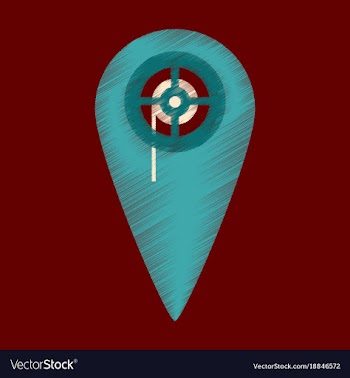 Flat icon in shading style pointer cinema vector image