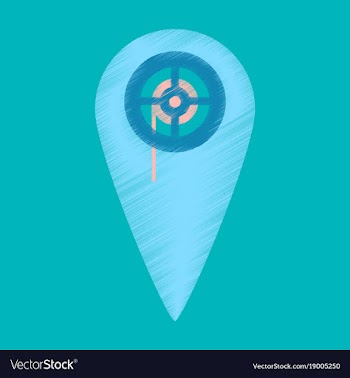 Flat icon in shading style pointer cinema vector image