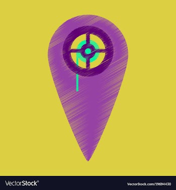 Flat icon in shading style pointer cinema vector image