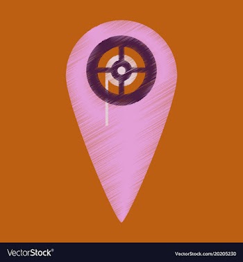 Flat icon in shading style pointer cinema vector image