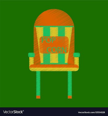 Flat icon in shading style popcorn cinema vector image