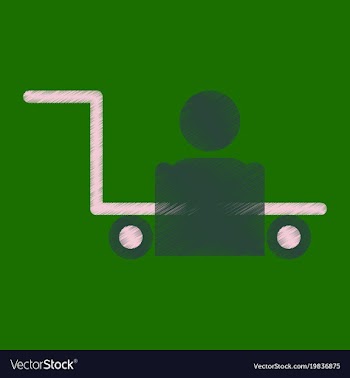 Flat icon in shading style porter truck vector image