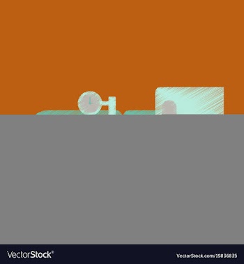 Flat icon in shading style train station vector image