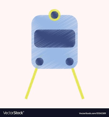 Flat icon in shading style train vector image