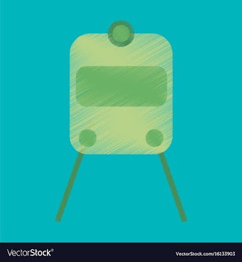 Flat icon in shading style train vector image