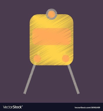 Flat icon in shading style train vector image
