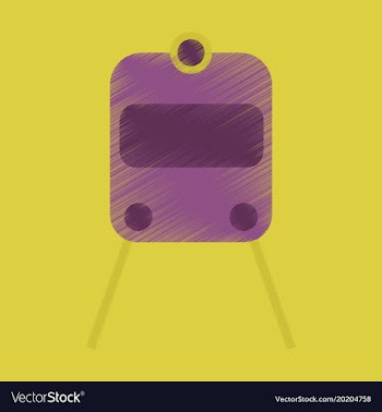 Flat icon in shading style train vector image