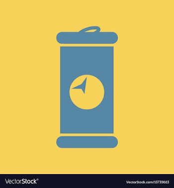 Flat icon iron barrel vector image