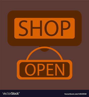 Flat icon label store vector image