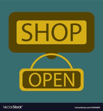 Flat icon label store vector image