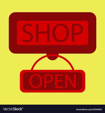 Flat icon label store vector image