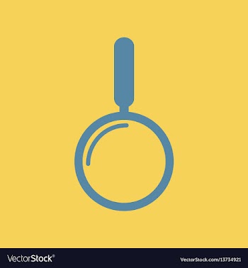 Flat icon magnifying glass vector image