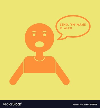 Flat icon man has stroke attack so he speaks with vector image