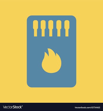 Flat icon matchbox and matches vector image