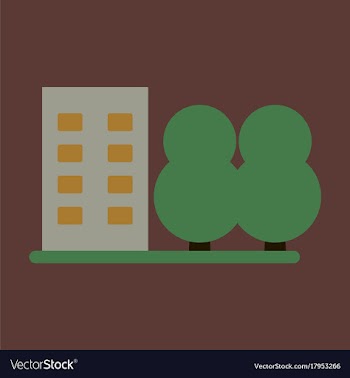 Flat icon multi-storey building vector image