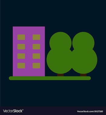 Flat icon multi-storey building vector image