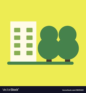 Flat icon multi-storey building vector image