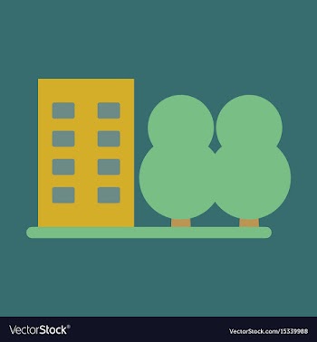 Flat icon multi-storey vector image