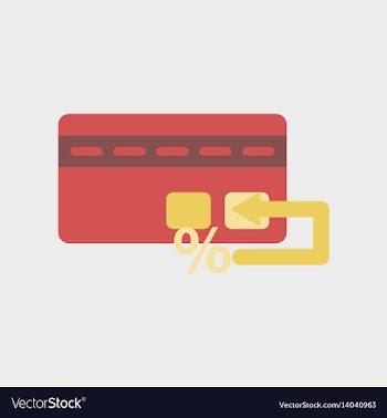 Flat icon of bank card vector image