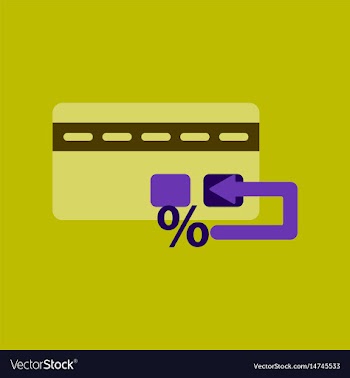 Flat icon of bank card vector image