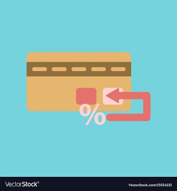 Flat icon of bank card vector image